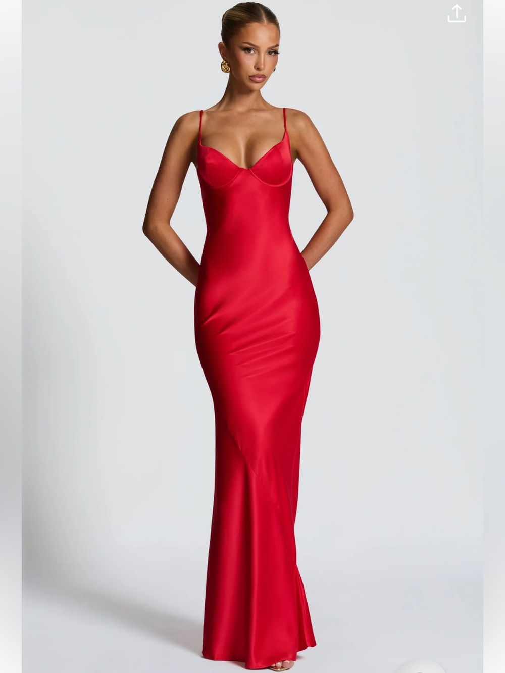Babyboo Athena Red Satin Slip Gown - NWT